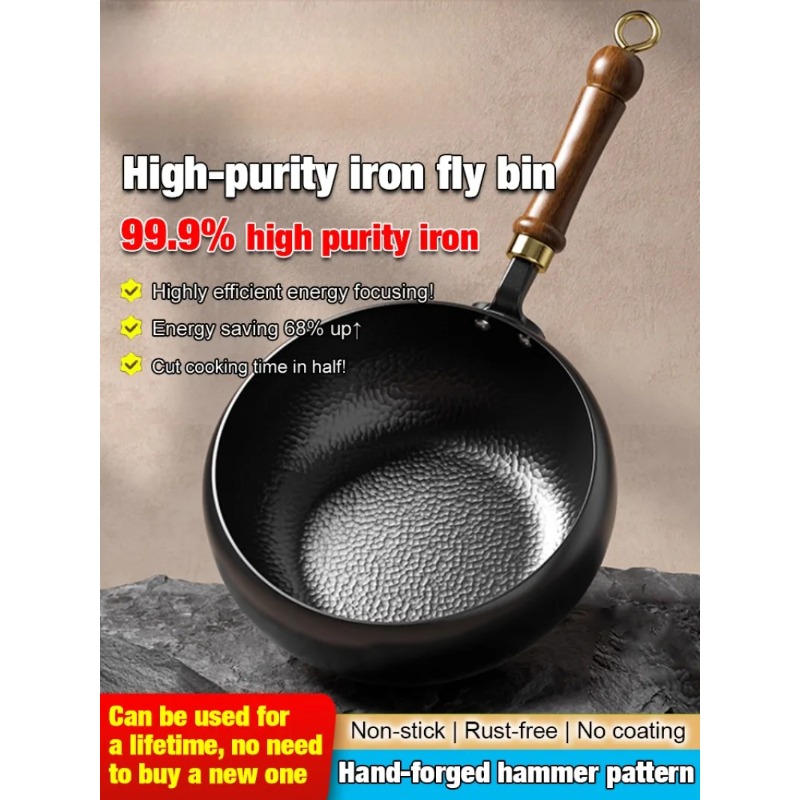Dosa Pan Iron - Büyük Göbekli Tencere Kaplamasız El Yapımı