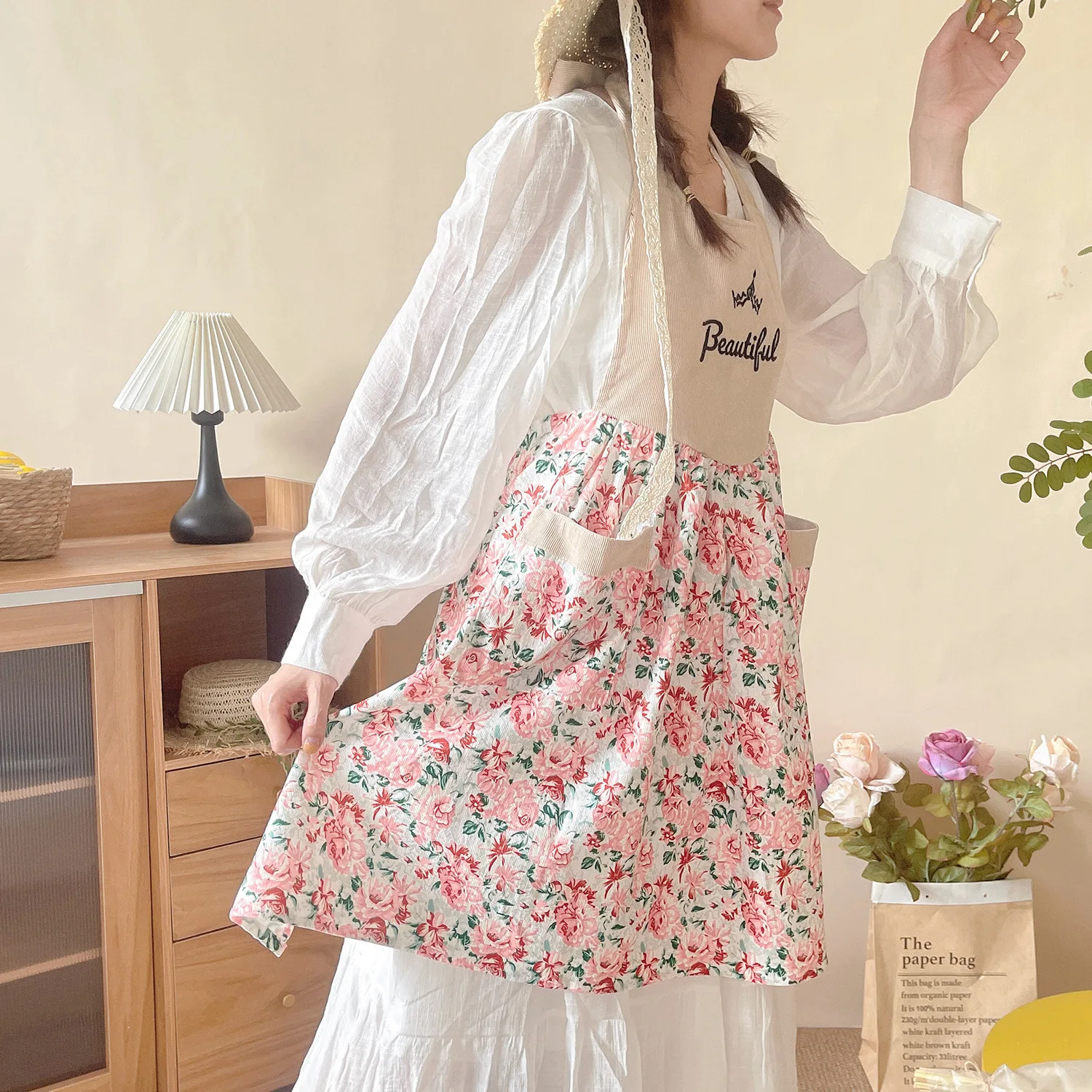 Kadife önlük kadınlar için güz - Home Cooking Work incelemesi ve fiyatı